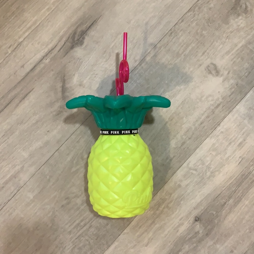 PINK Pineapple Water Bottle Pink-a-colada NWOT